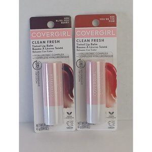 2-CoverGirl Clean Fresh Lip Balm in Bliss You Berry 600 & You're The  Pom 400